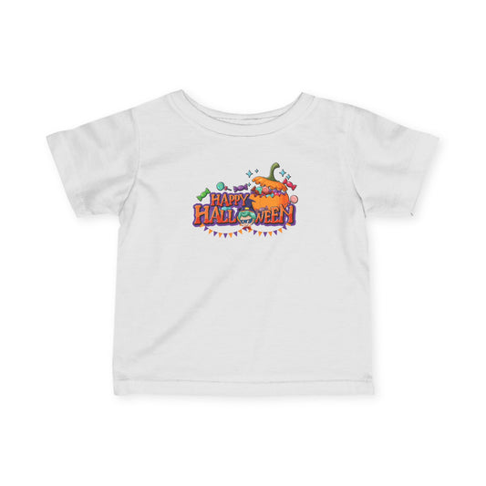 Infant Fine Jersey Tee - Happy halloween banner
