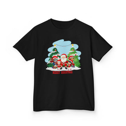 Kids Heavy Cotton™ Tee - Super kiddo with santa claus Merry christmas - [[{"value":"Wonderwear Kid"}]]