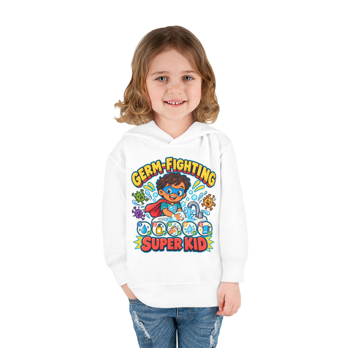Toddler Hoodie — Germ-Fighting Super Kid