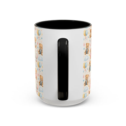 Accent Coffee Mug  (11/15 oz) - Pastel Teddy Bear Nursery