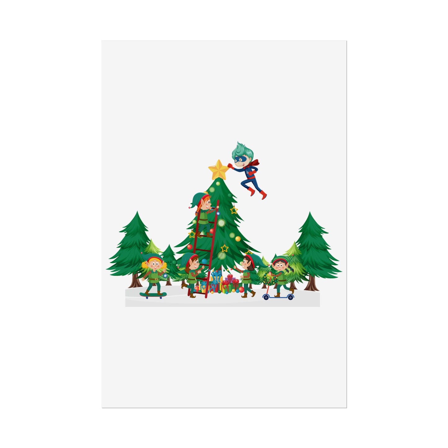 Rolled Posters - Super kiddo putting the stars - [[{"value":"Wonderwear Kid"}]]