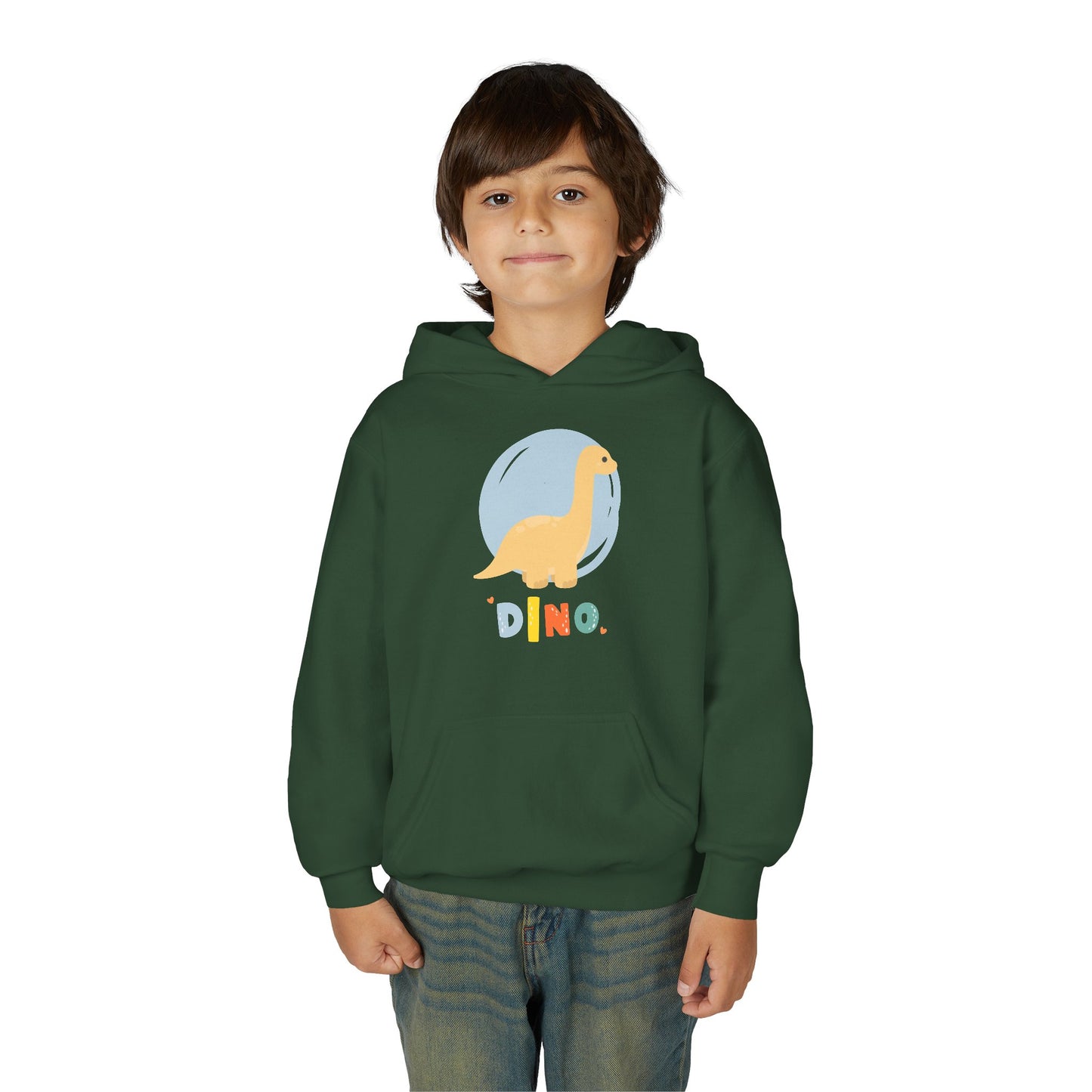 Youth Heavy Blend Hooded Sweatshirt - Dino Embrace