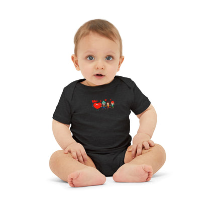 Infant Jersey One Piece - Valentines - Holding hands - [[{"value":"Wonderwear Kid"}]]