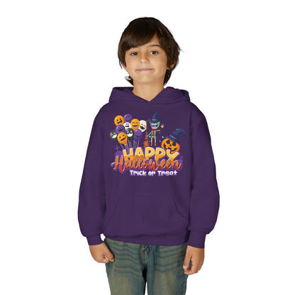 Youth Heavy Blend Hooded Sweatshirt - Happy halloween trick or treat - [[{"value":"Wonderwear Kid"}]]