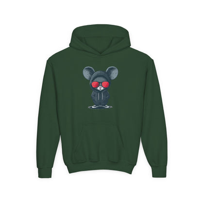 Kids Cool Mouse Hoodie Printify