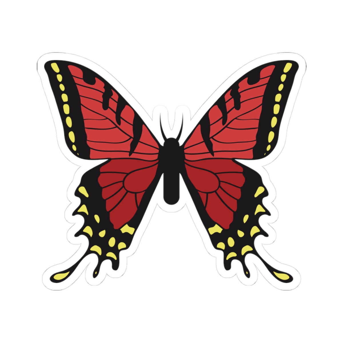 Kiss-Cut Stickers - Red butterfly