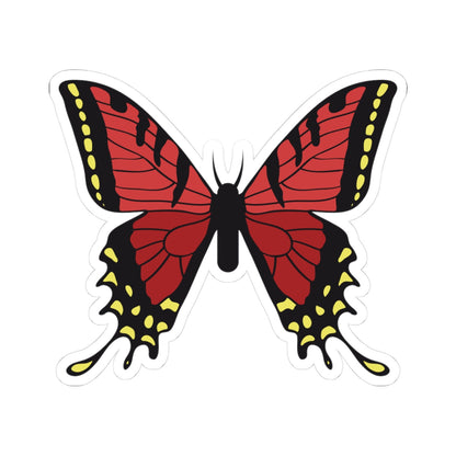 Kiss-Cut Stickers - Red Butterfly Printify
