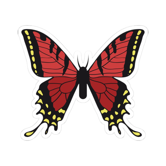 Kiss-Cut Stickers - Red butterfly