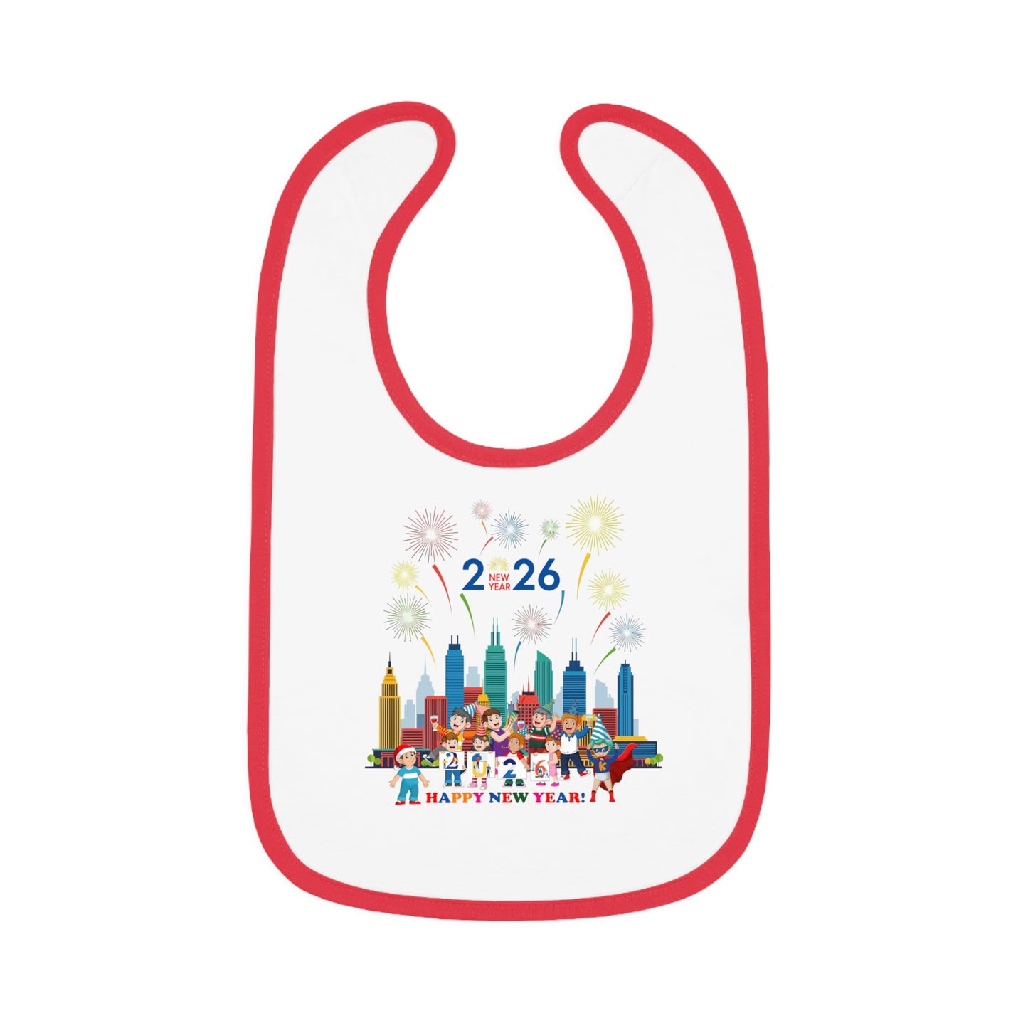 Baby Bib - Happy new year with fireworks
