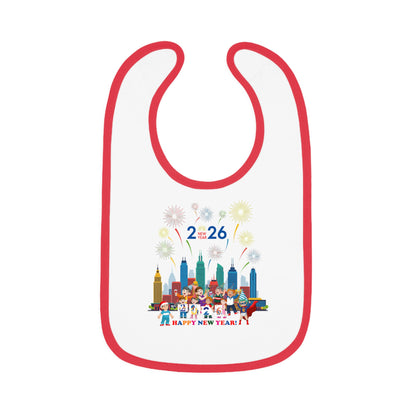 Baby Bib - Happy new year with fireworks - [[{"value":"Wonderwear Kid"}]]