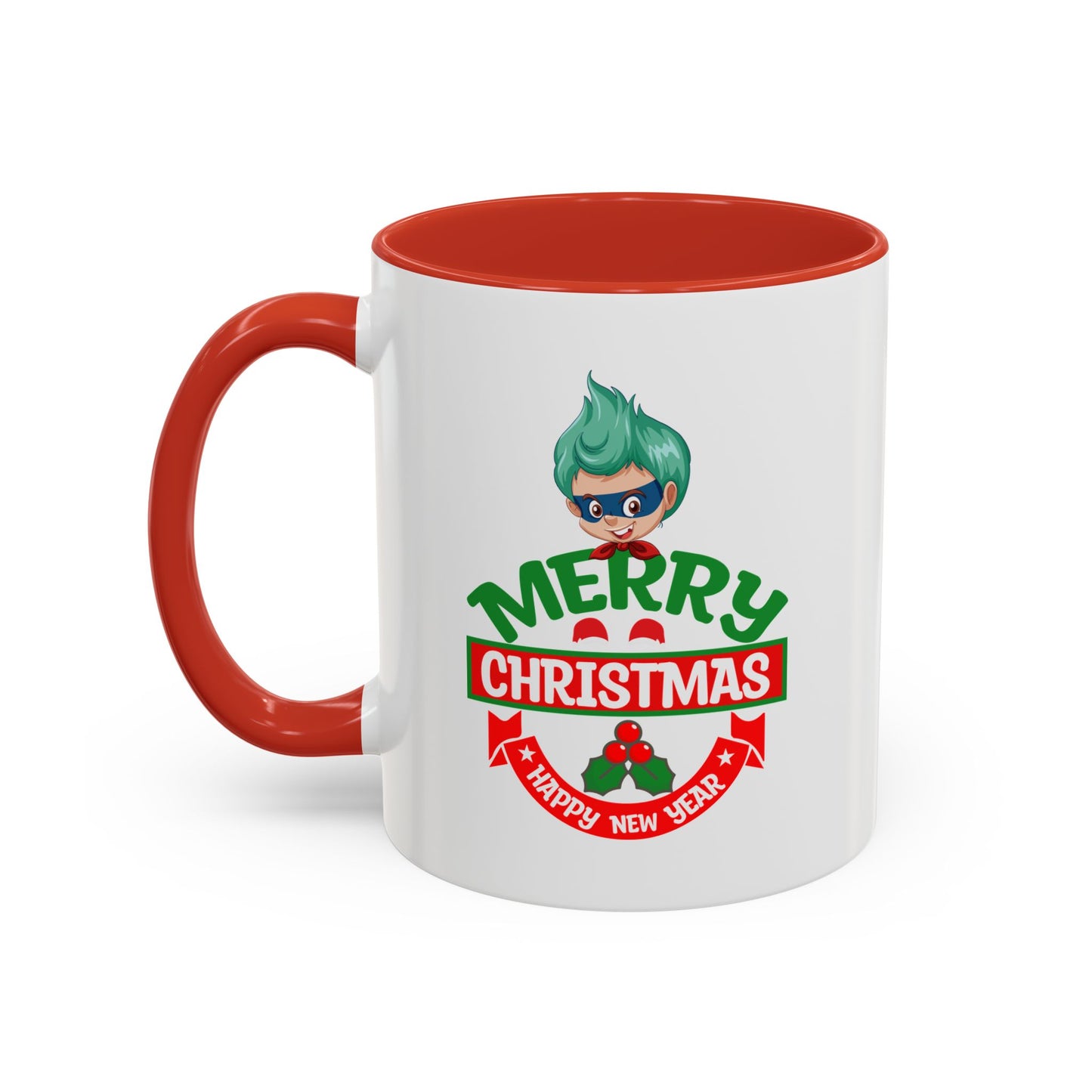 Accent Coffee Mug - Merry chridtmas from super kiddo