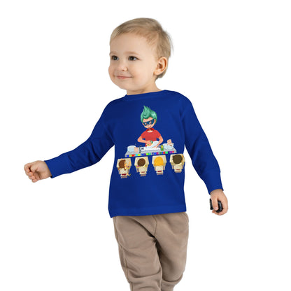 Toddler Long Sleeve Tee - Little kiddo teaching to wash dishes - [[{"value":"Wonderwear Kid"}]]