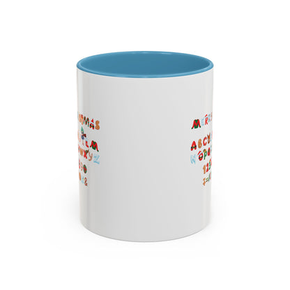 Accent Coffee Mug - Christmas alphabet - [[{"value":"Wonderwear Kid"}]]