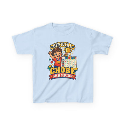 Kids Heavy Cotton™ Tee - Official Chore Champion Badge