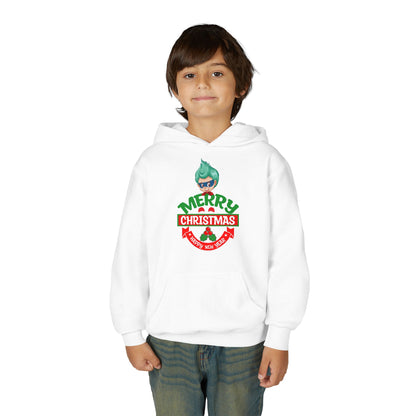 Youth Heavy Blend Hooded Sweatshirt - Merry chridtmas from super kiddo - [[{"value":"Wonderwear Kid"}]]