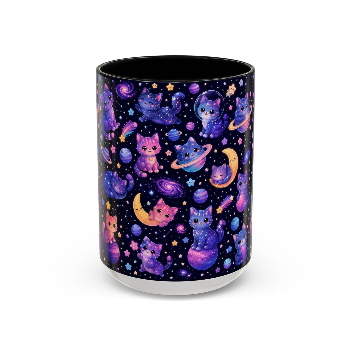 Accent Coffee Mug (11/15 oz) - Galaxy cats