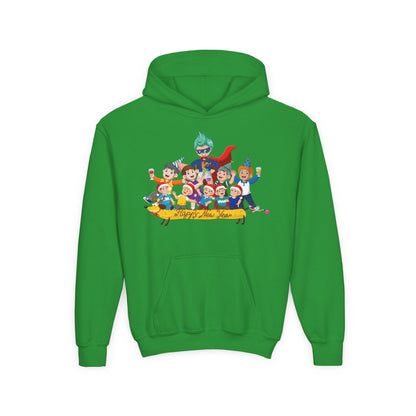 Youth Heavy Blend Hooded Sweatshirt - Happy new year with friends - [[{"value":"Wonderwear Kid"}]]