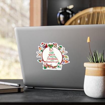 Christmas Kiss-Cut Vinyl Decals – We wish you a merry christmas - [[{"value":"Wonderwear Kid"}]]