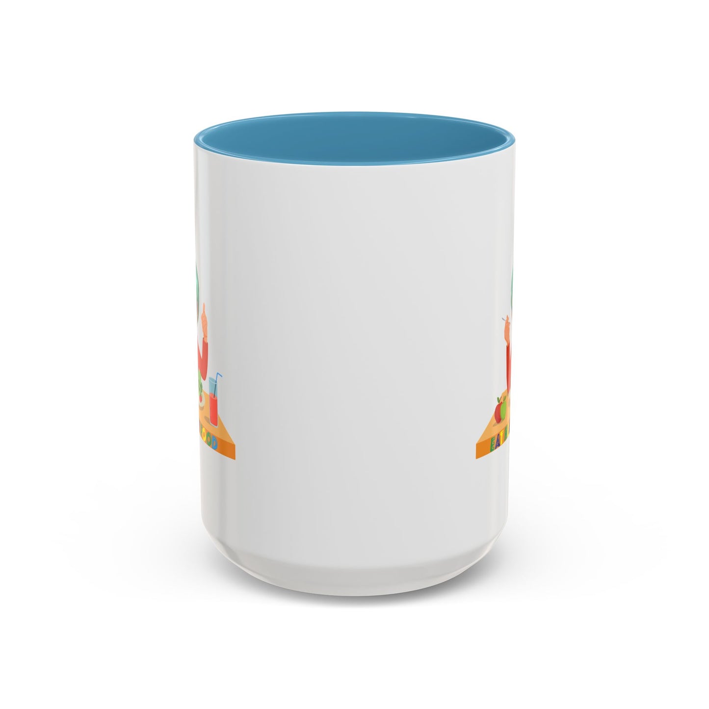 Accent Coffee Mug - Super kiddo eating healthy breafast