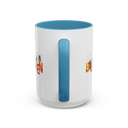 Accent Coffee Mug - Holloween hanging letters Printify