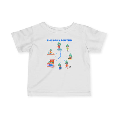 Infant Fine Jersey Tee - Super kiddo daily routine - [[{"value":"Wonderwear Kid"}]]