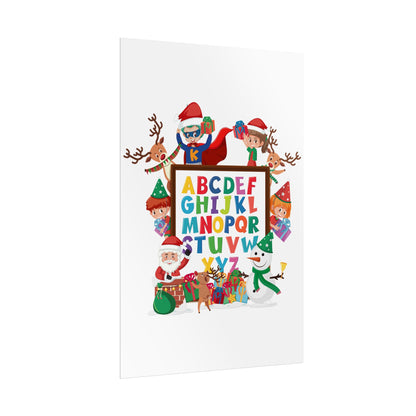 Rolled Posters - Christmas alphabet with super kiddo - [[{"value":"Wonderwear Kid"}]]