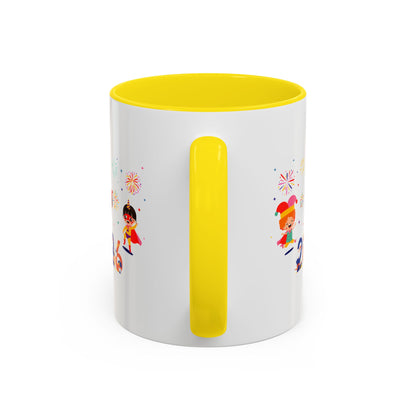 Accent Coffee Mug - Super kiddo and other hero - [[{"value":"Wonderwear Kid"}]]