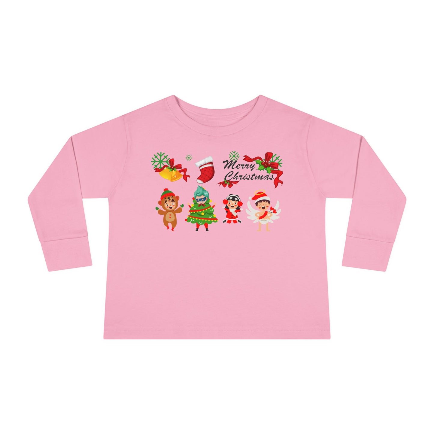 Toddler Long Sleeve Tee - Merry christmas from super kid - [[{"value":"Wonderwear Kid"}]]