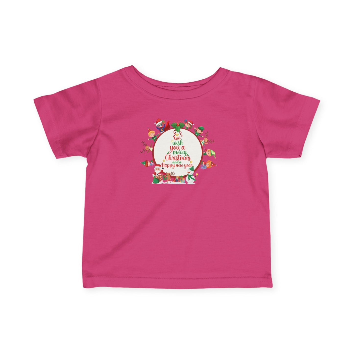 Infant Fine Jersey Tee - We wish you a merry christmas - [[{"value":"Wonderwear Kid"}]]