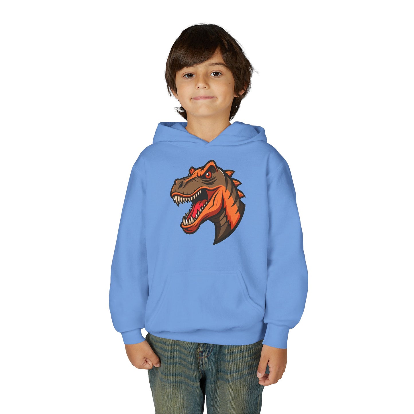 Youth Heavy Blend Hooded Sweatshirt -  Tyrannosaurus rex