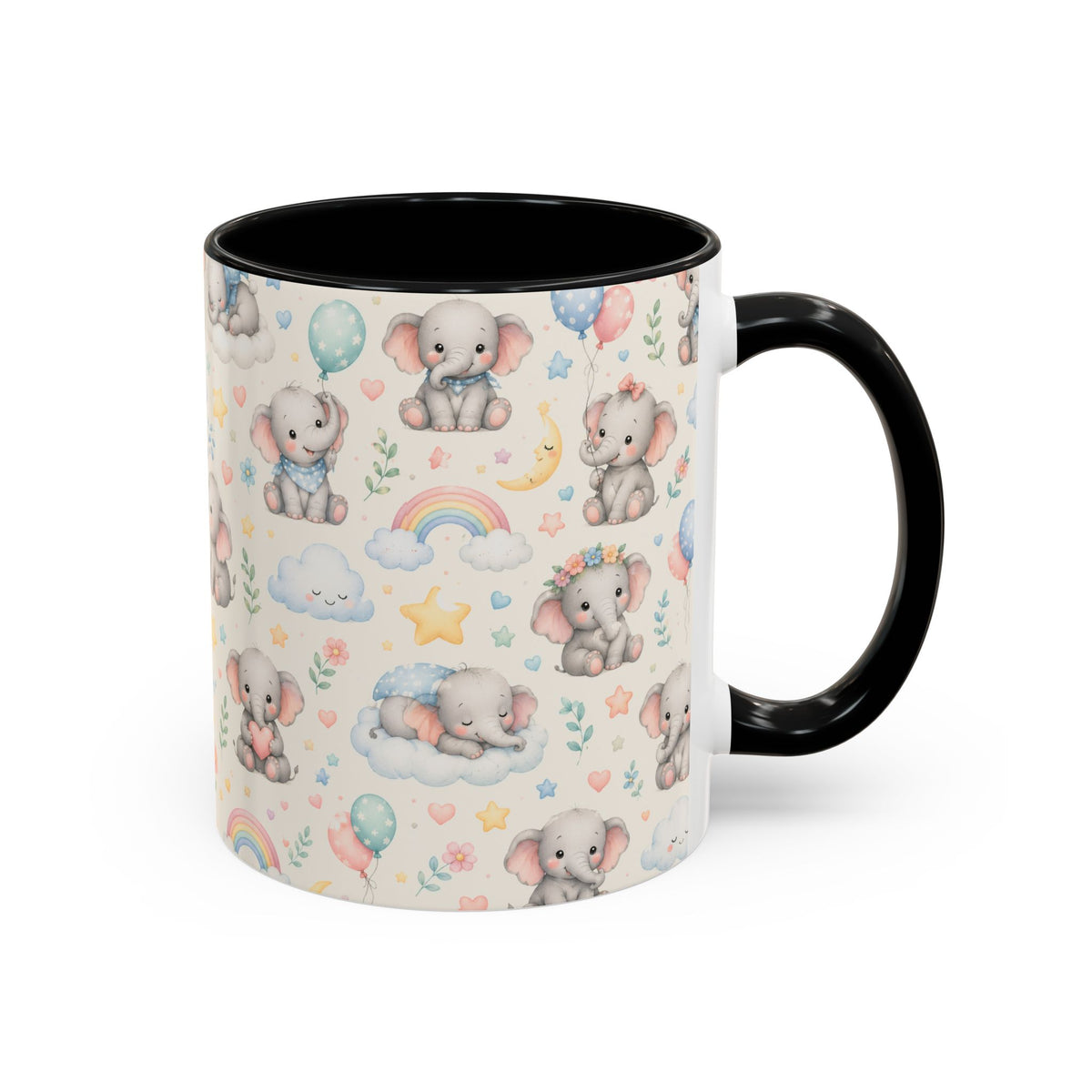 Accent Coffee Mug  (11/15 oz) - Baby Elephant Nursery