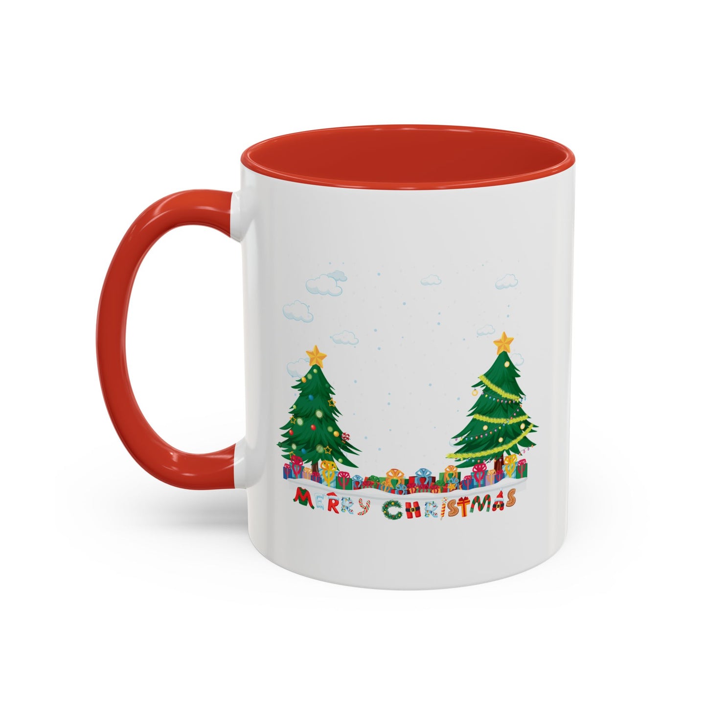 Accent Coffee Mug - Christmas and snowing
