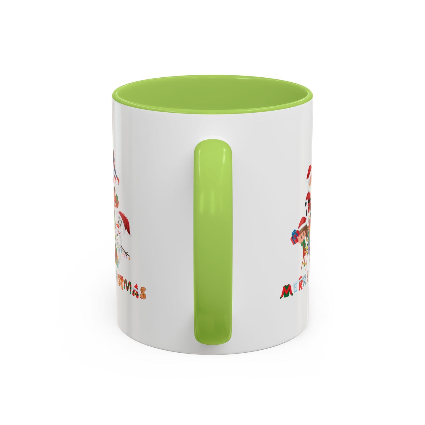 Accent Coffee Mug - Super kiddo making christmas tree with text
