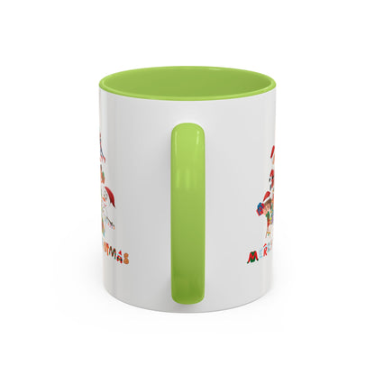 Accent Coffee Mug - Super kiddo making christmas tree with text - [[{"value":"Wonderwear Kid"}]]