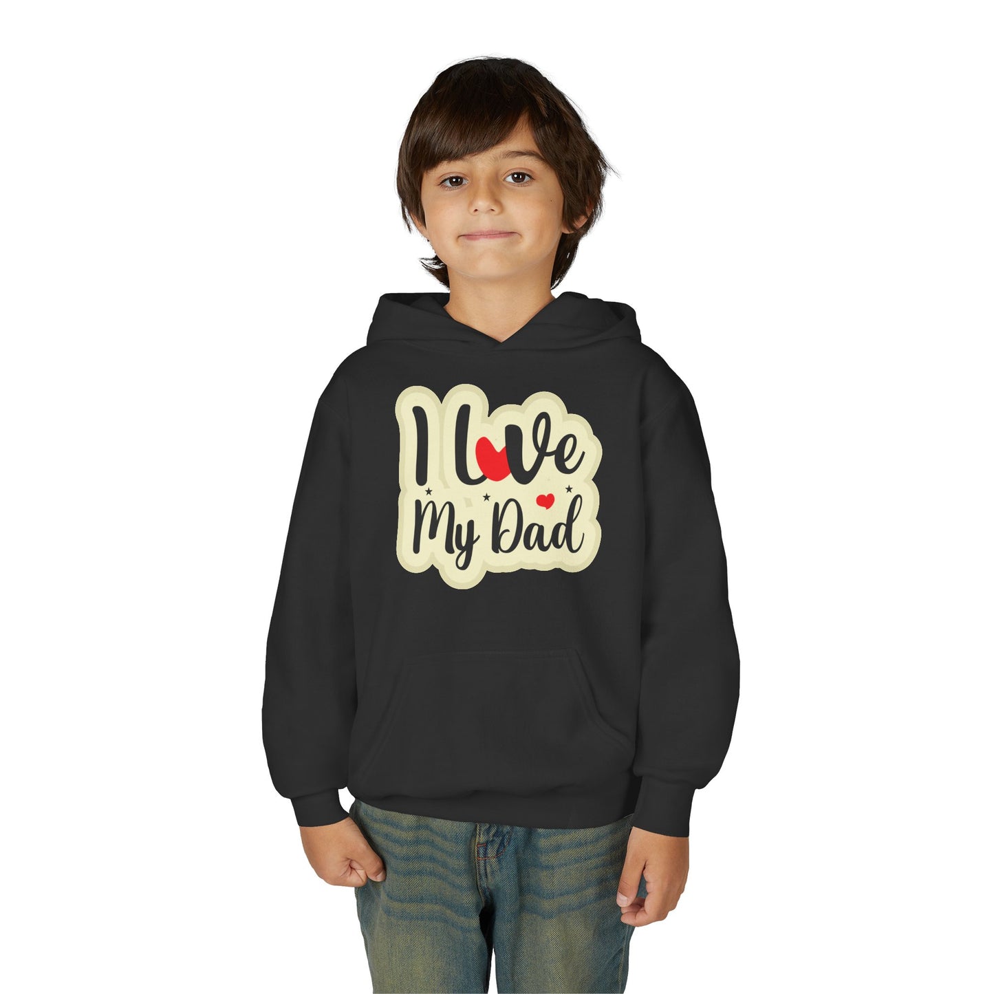 Youth Heavy Blend Hooded Sweatshirt - i love my dad