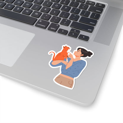 Kiss-Cut Stickers - Cat and Mom Printify