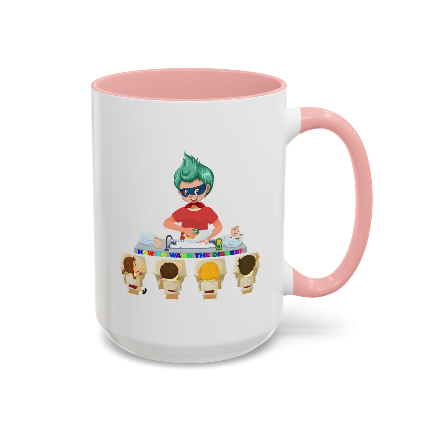 Accent Coffee Mug - Little kiddo teaching to wash dishes