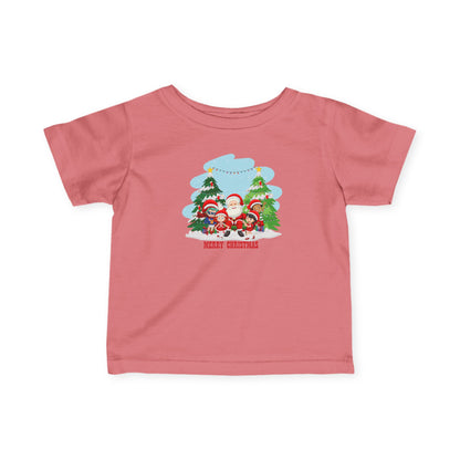 Infant Fine Jersey Tee - Super kiddo with santa claus Merry christmas - [[{"value":"Wonderwear Kid"}]]