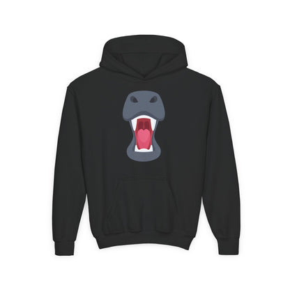Youth Heavy Blend Hooded Sweatshirt -  Rhinos face Printify