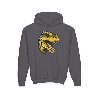 Youth Heavy Blend Hooded Sweatshirt - Tyrannosaurus rex Printify