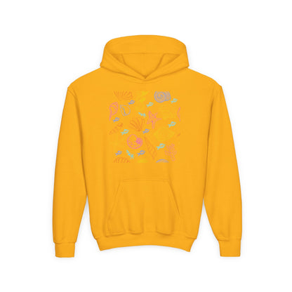 Youth Heavy Blend Hooded Sweatshirt - Sea creatures Printify