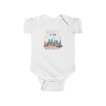 Infant Bodysuit - Happy new year with fireworks - [[{"value":"Wonderwear Kid"}]]