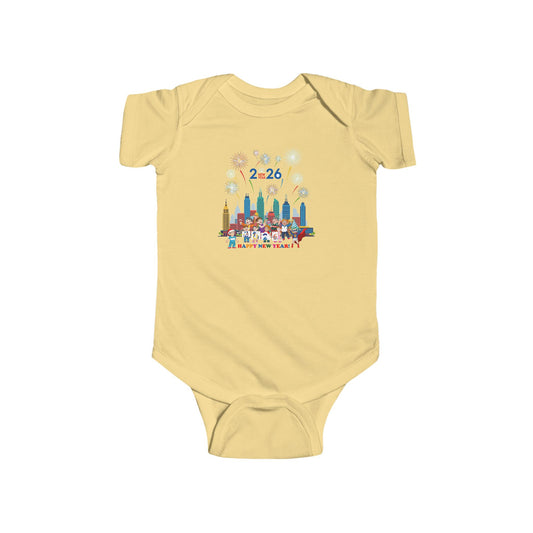 Infant Bodysuit - Happy new year with fireworks - [[{"value":"Wonderwear Kid"}]]