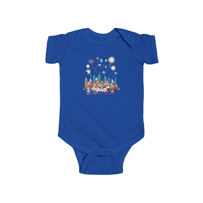 Infant Bodysuit - Happy new year with fireworks - [[{"value":"Wonderwear Kid"}]]