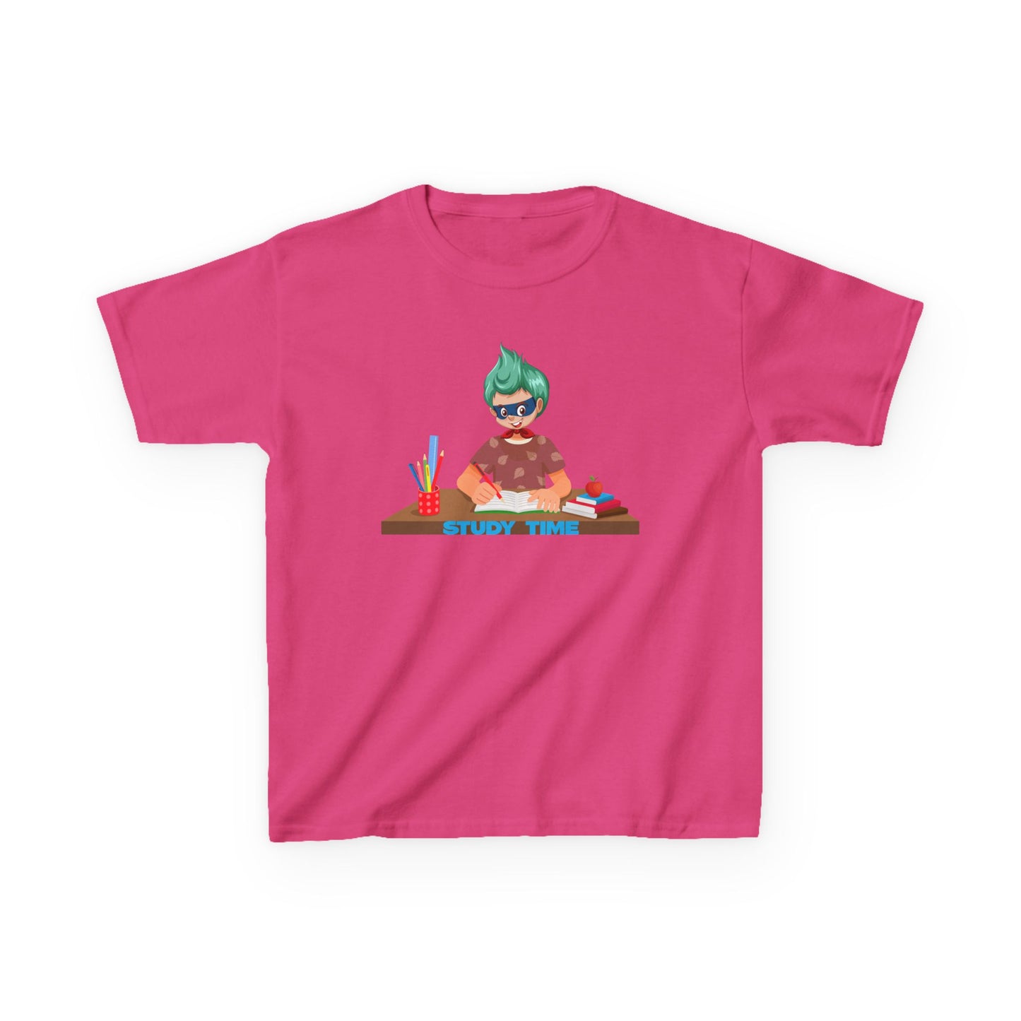Kids Heavy Cotton™ Tee - Super kiddo studying - [[{"value":"Wonderwear Kid"}]]