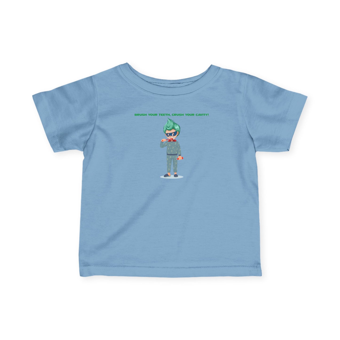 Infant Fine Jersey Tee - Super kiddo brushing teeth