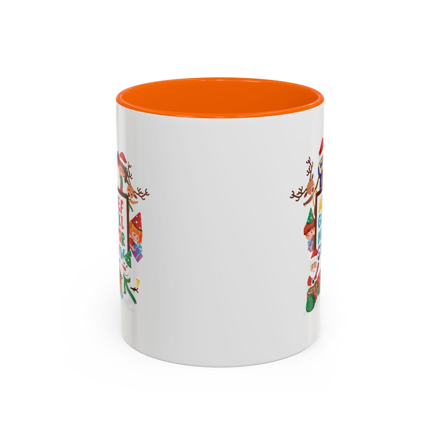 Accent Coffee Mug - Christmas alphabet with super kiddo