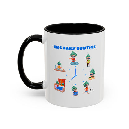 Accent Coffee Mug - Super kiddo daily routine - [[{"value":"Wonderwear Kid"}]]