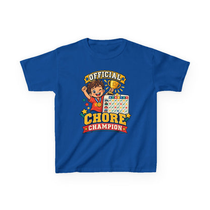 Kids Heavy Cotton™ Tee - Official Chore Champion Badge