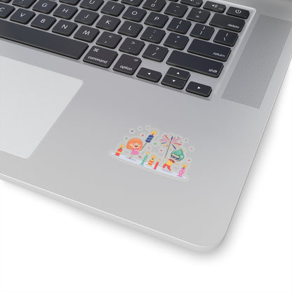 Kiss-Cut Stickers - Super kiddo lighting fireworks - [[{"value":"Wonderwear Kid"}]]